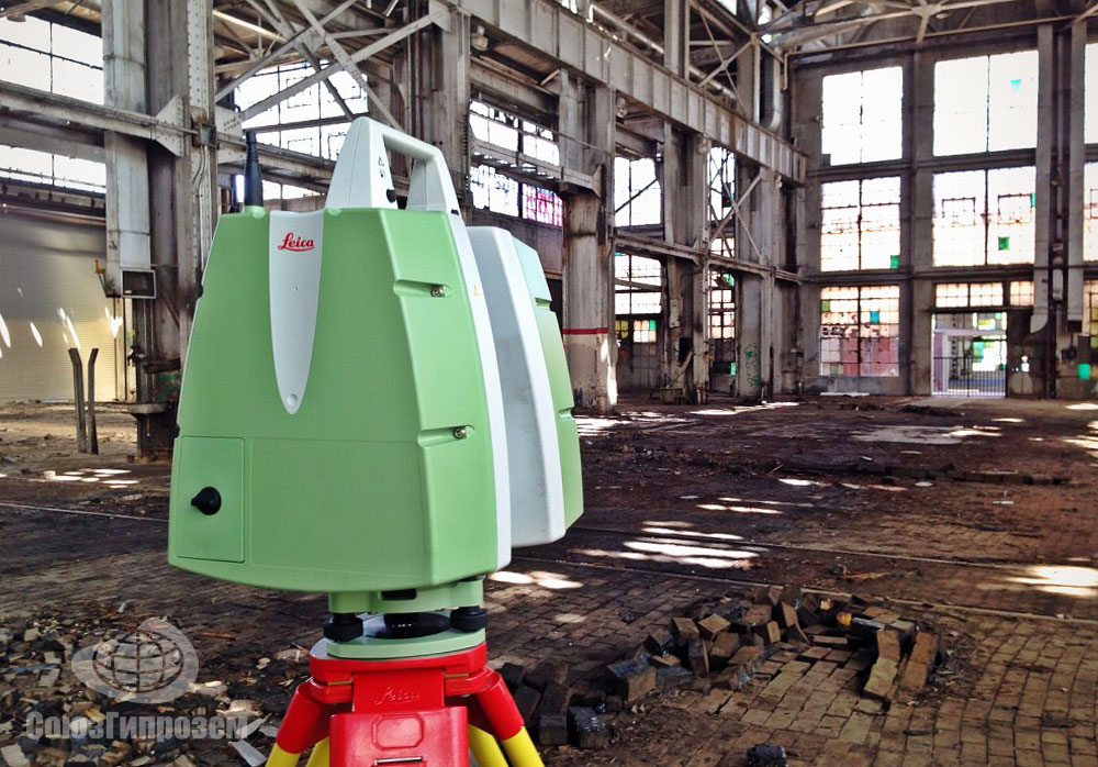 Лазерное сканирование цеха завода для целей реконструкции