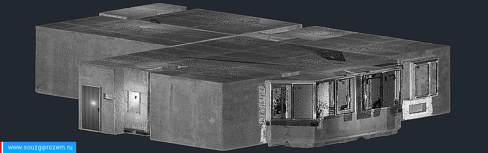 Сшитое облако точек — точечная трёхмерная модель квартиры, полученная в результате лазерного 3D сканирования для дизайна интерьеров